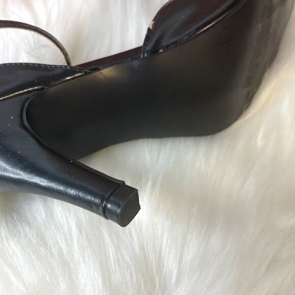 Boston Design Stuido-Ankle Strap Black Heels - Picture 4 of 7